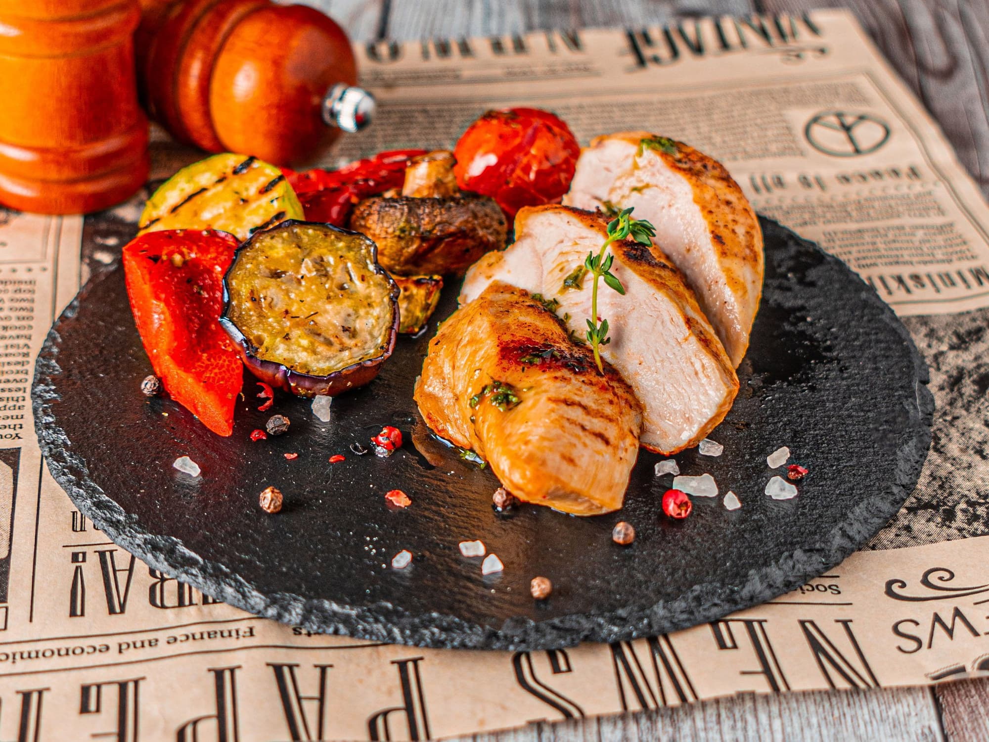 (Меню зала) Куриная грудка с соусом Песто